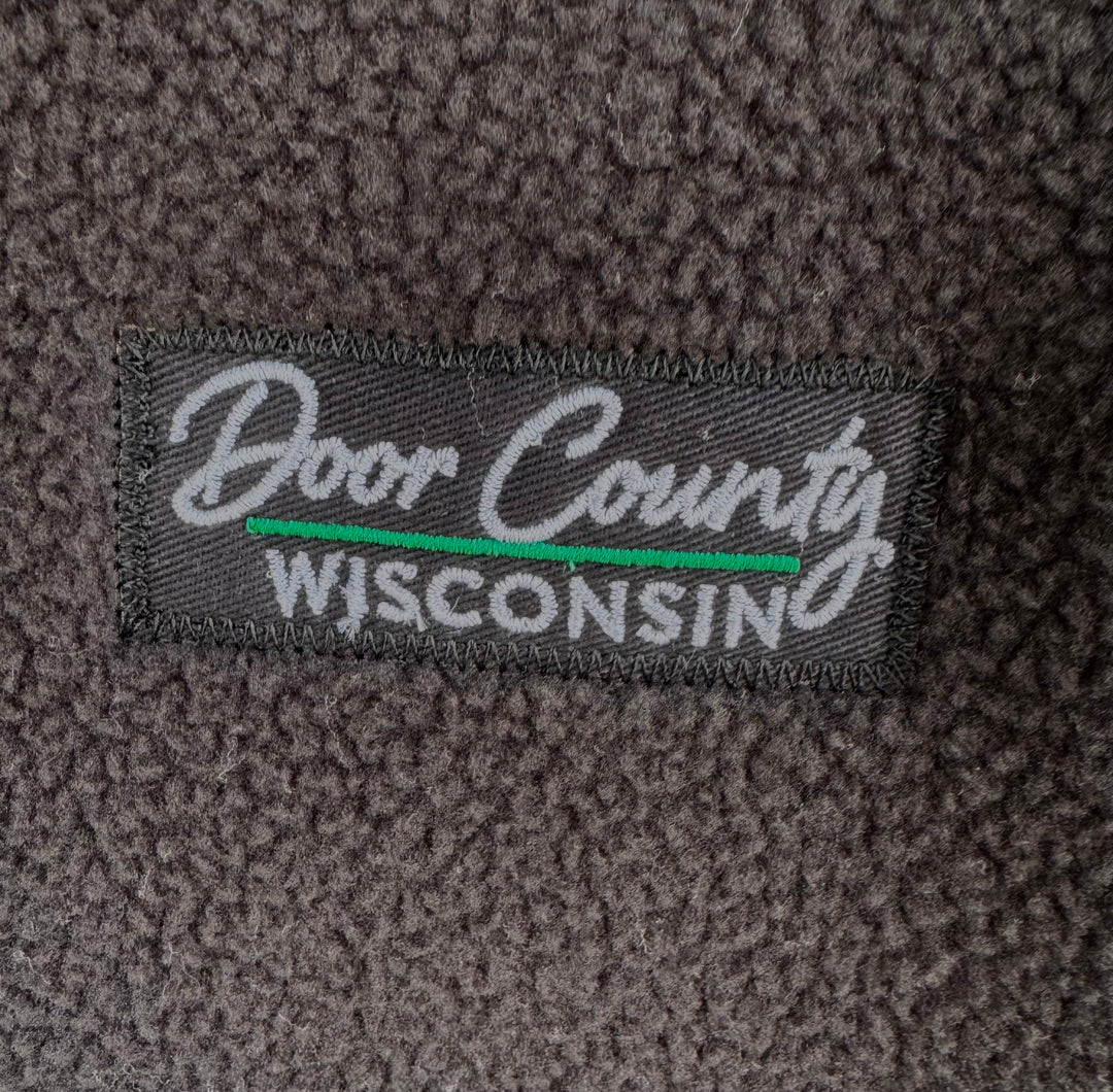 WOMEN'S BLACK DOOR COUNTY WISCONSIN  HALF ZIP FLEECE PULLOVER