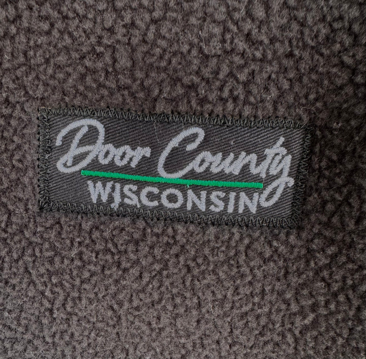 WOMEN'S BLACK DOOR COUNTY WISCONSIN  HALF ZIP FLEECE PULLOVER