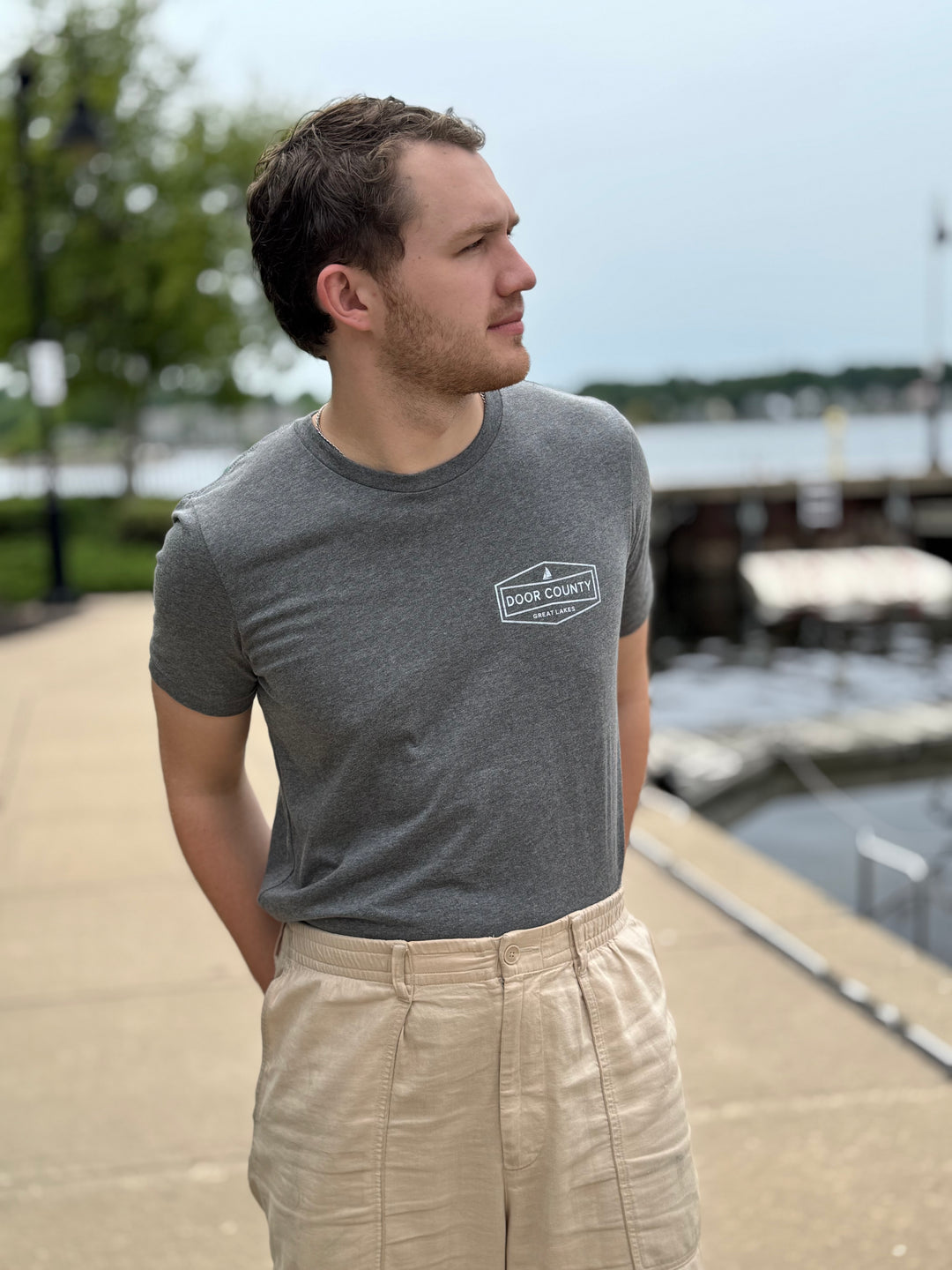 DOOR COUNTY GRAPHITE SAILBOAT TEE