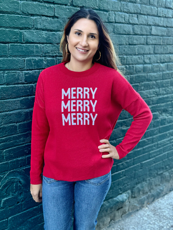 MERRY MERRY MERRY EVERYDAY RELAXED FIT SWEATER