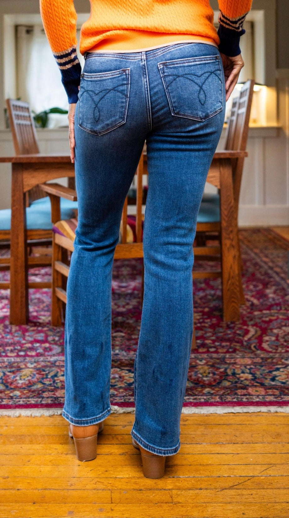 KALEY MID RISE THERMAL BOOTCUT JEANS