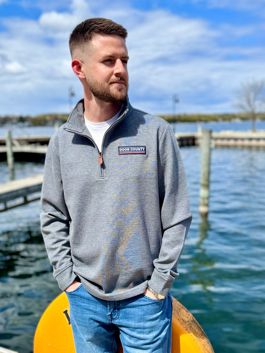 DOOR COUNTY DARK CHARCOAL MAVERICK 1/4 ZIP

