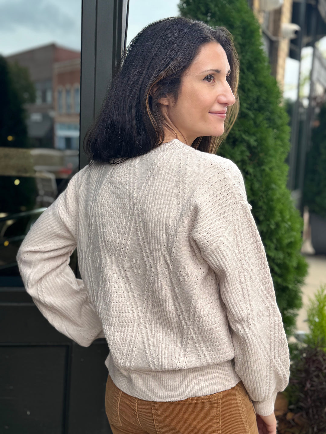 LAUREL OATMEAL BOW SWEATER