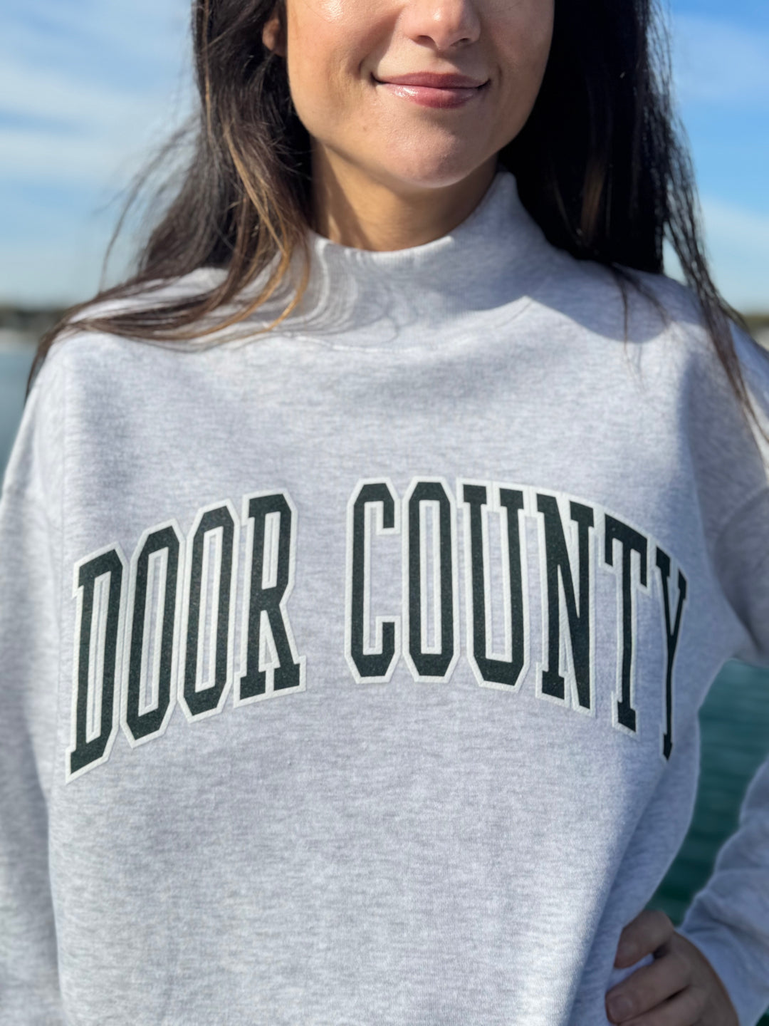 DOOR COUNTY MOCK NECK SWEATSHIRT