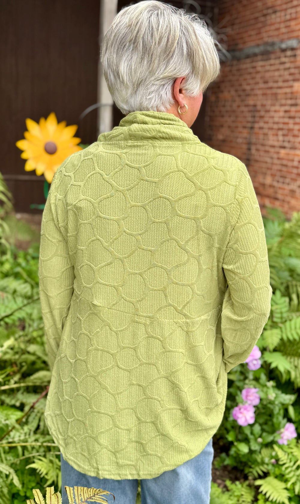 MOSS SIDE BUTTON TUNIC TOP
