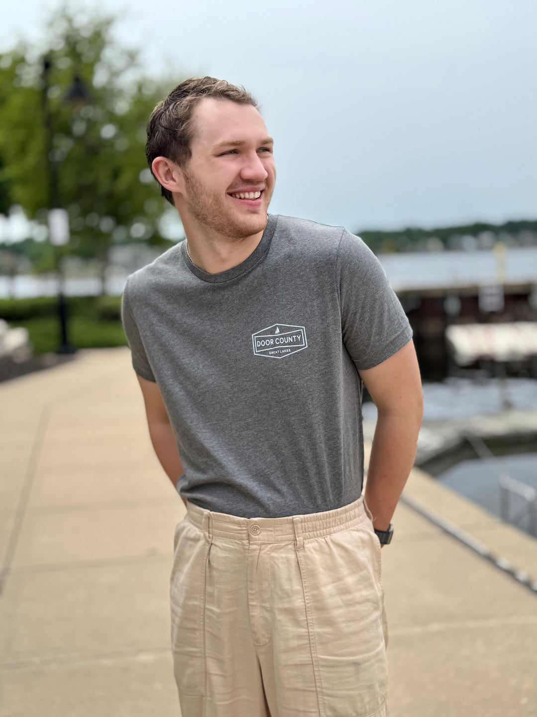 DOOR COUNTY GRAPHITE SAILBOAT TEE