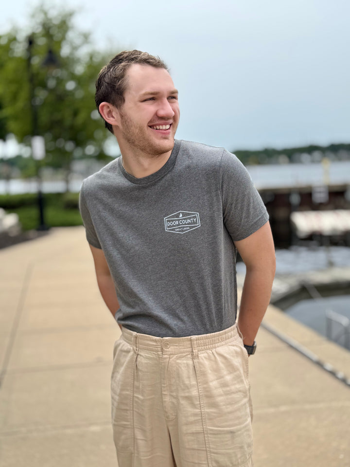 DOOR COUNTY GRAPHITE SAILBOAT TEE