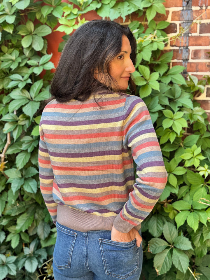 MOCHA MULTI CREW SWEATER