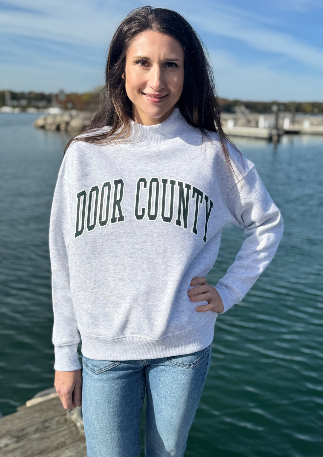 DOOR COUNTY MOCK NECK SWEATSHIRT
