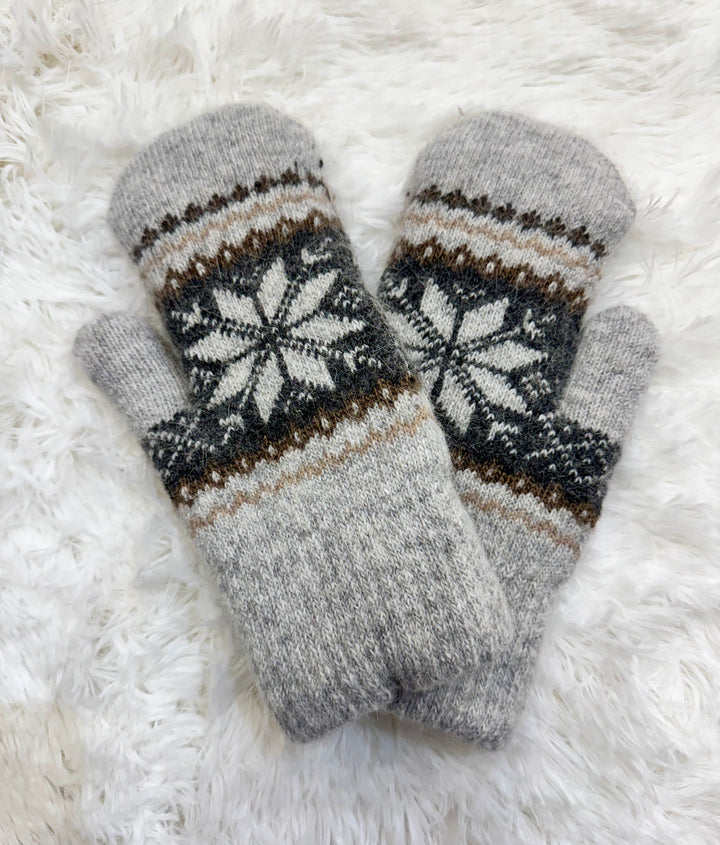 HEATHER GREY WINTER WONDERLAND MITTENS