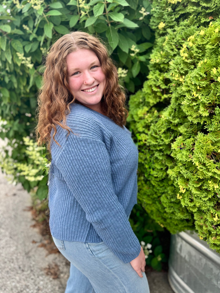 HANNAH SEA SPRAY 4 BUTTON CARDIGAN