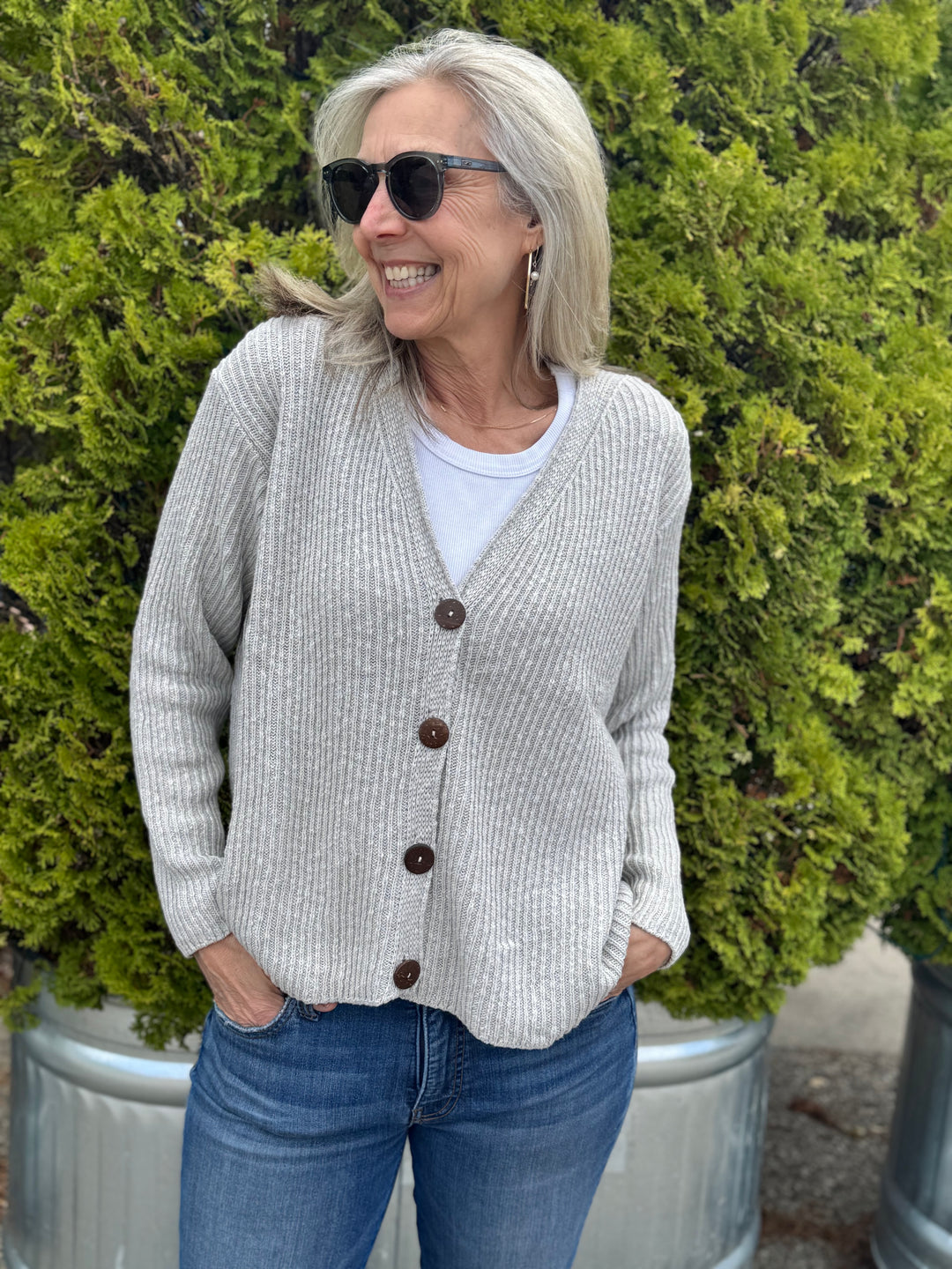 HANNAH  DESERT 4 BUTTON CARDIGAN