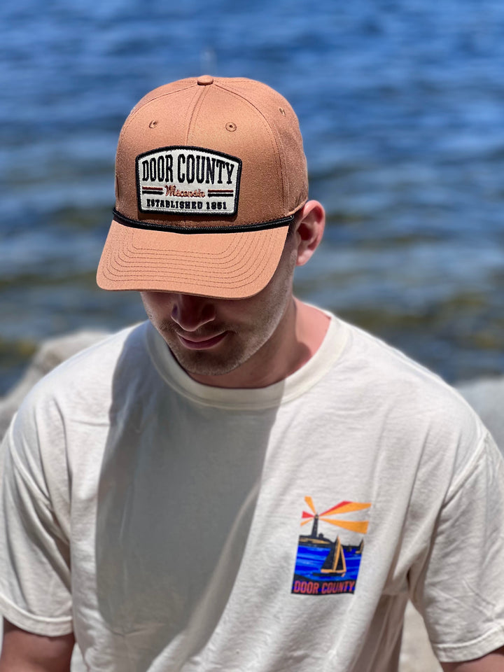 DOOR COUNTY BROWN SEPIA PATCH HAT
