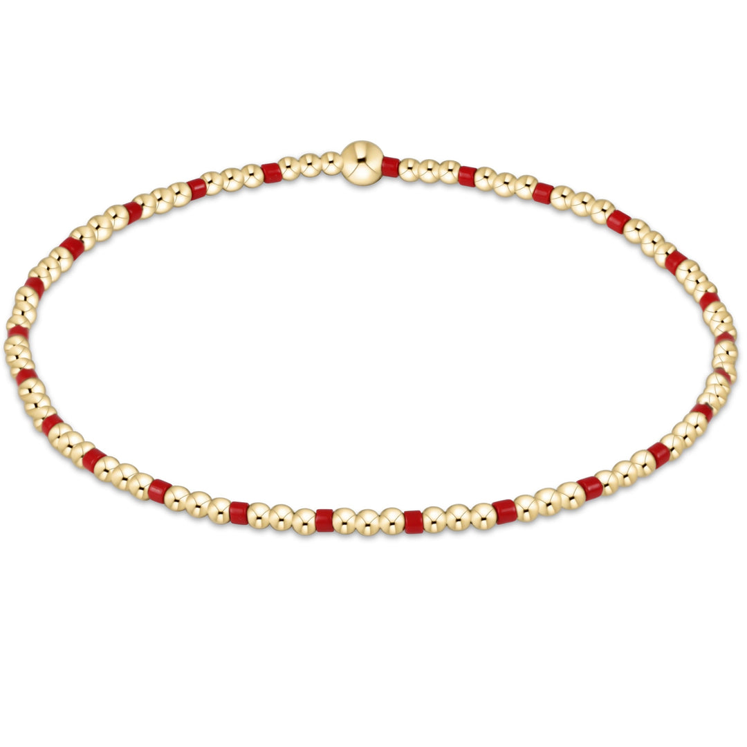 BRIGHT RED GAMEDAY HOPE SINCERITY 2MM BRACELET