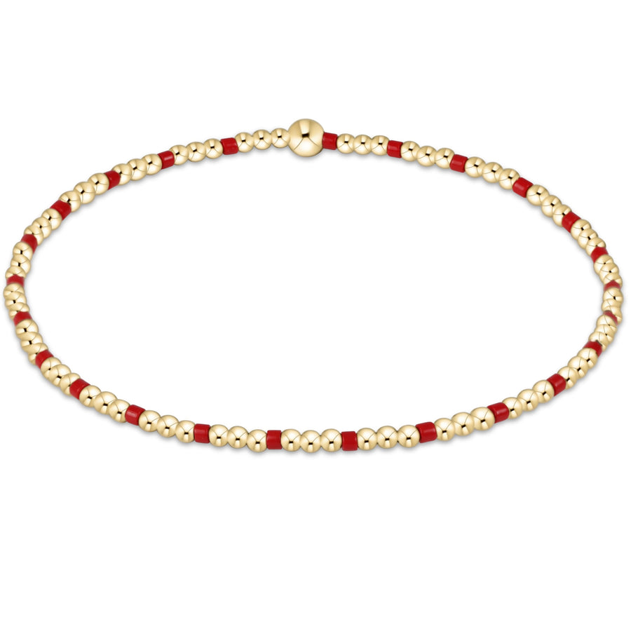 BRIGHT RED GAMEDAY HOPE SINCERITY 2MM BRACELET
