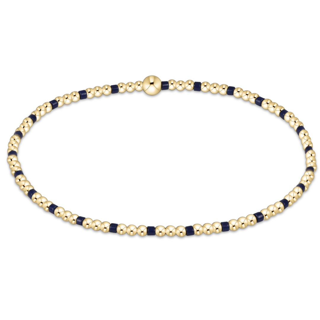 MATTE NAVY GAMEDAY HOPE SINCERITY 2MM BRACELET