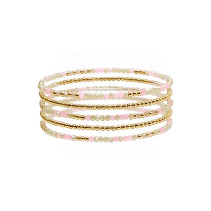 HAWK LIGHT PINK 5 STRAND BRACELET
