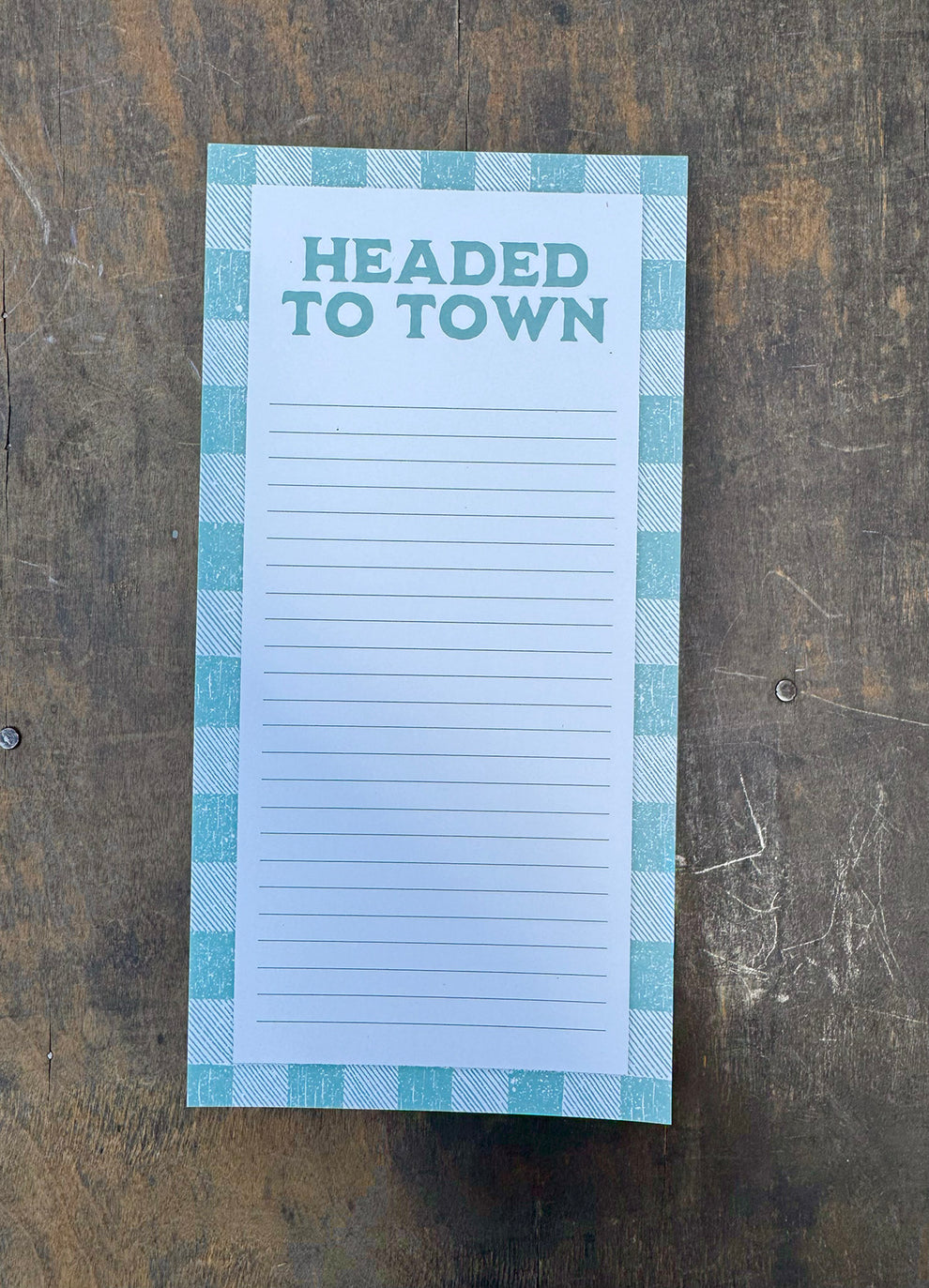 HEADED TO TOWN NOTEPAD