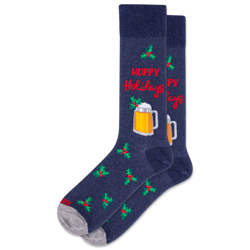 MEN'S HOPPY HOLIDAYS CREW SOCKS
