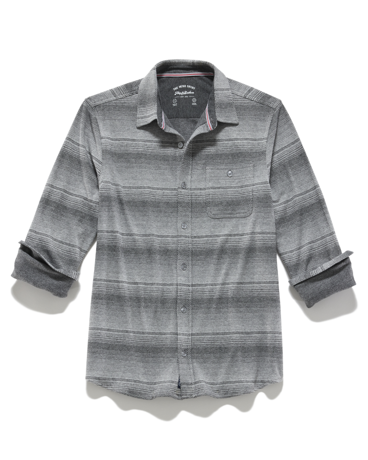 MEN'S GREY COMBO HERO STRETCH FLANNEL SHIRT