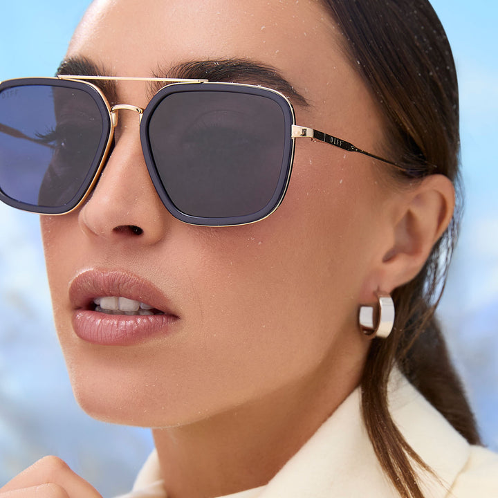 JORDAN GOLD ROYAL TEMPLE MIDNIGHT POLARIZED SUNGLASSES
