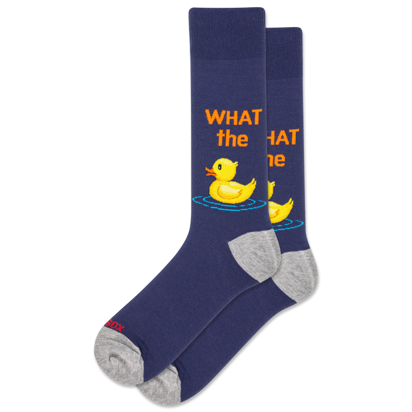 MEN'S NAVY  LUCKY DUCK CREW SOCKS