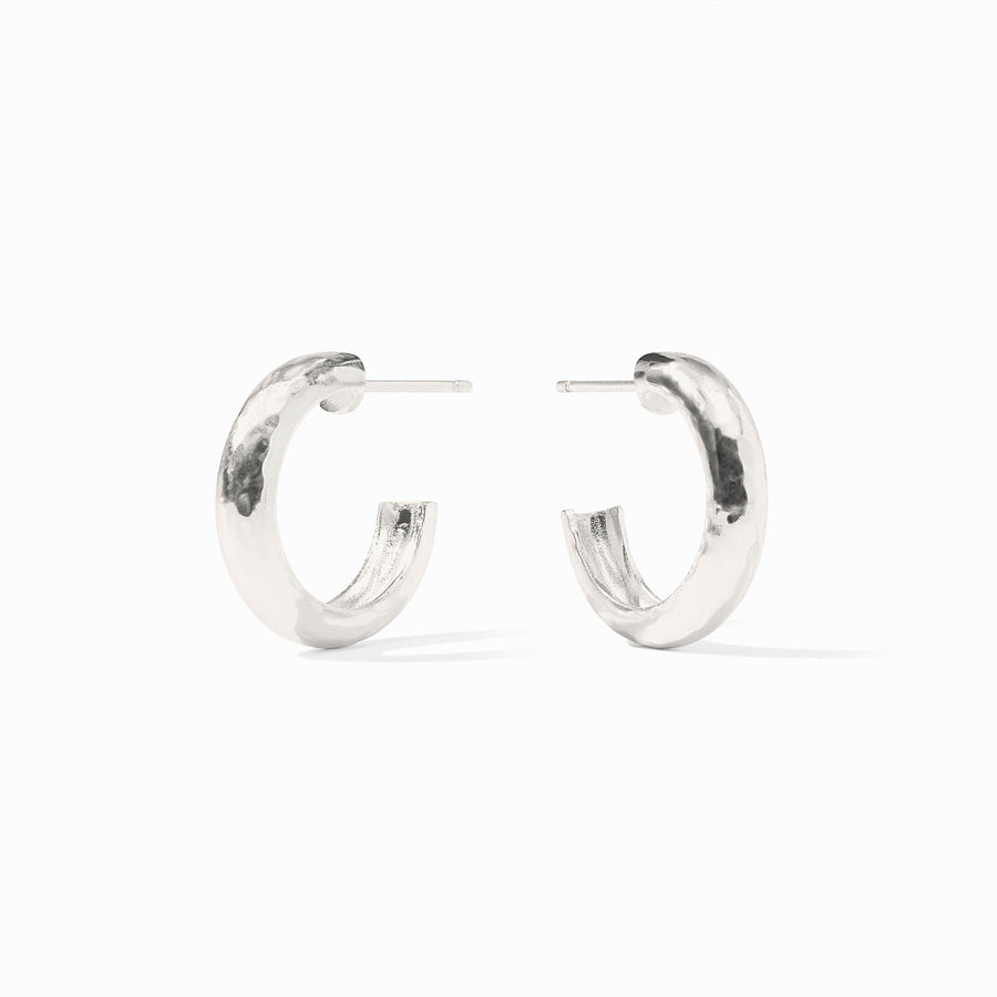 SILVER SMALL HAVANA HOOP EARRINGS
