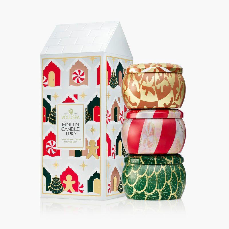 HOLIDAY MINI TIN TRIO CANDLES