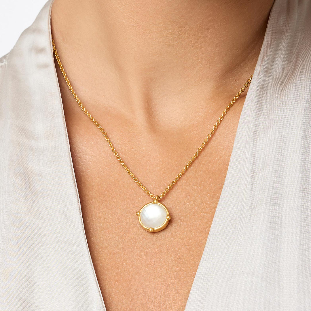 GOLD IRIDESCENT CLEAR CRYSTAL HONEYBEE SOLITAIRE NECKLACE