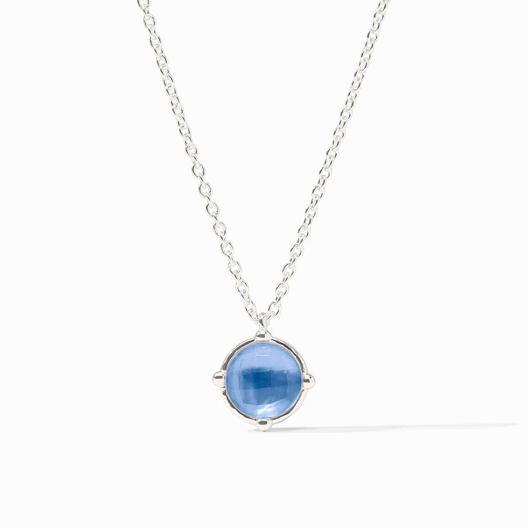 IRIDESCENT BLUE CALCEDONY HONEYBEE SOLITAIRE NECKLACE