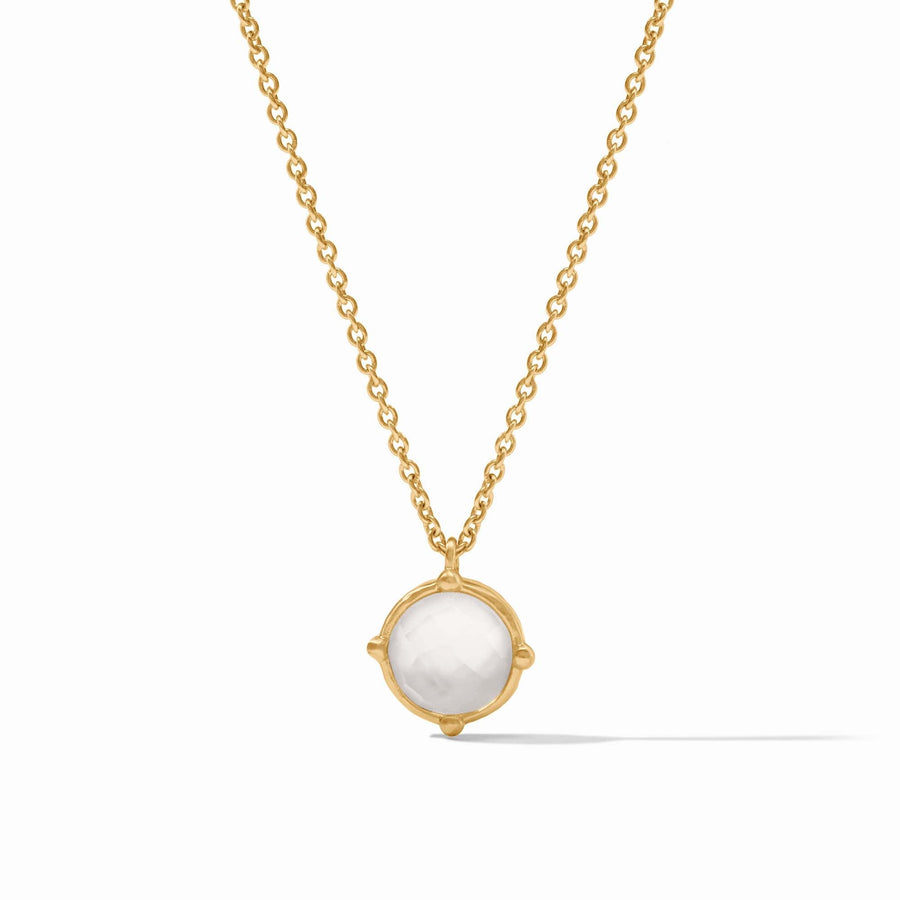 GOLD IRIDESCENT CLEAR CRYSTAL HONEYBEE SOLITAIRE NECKLACE
