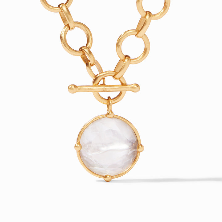 HONEYBEE GOLD CLEAR IRIDESCENT STATEMENT NECKLACE