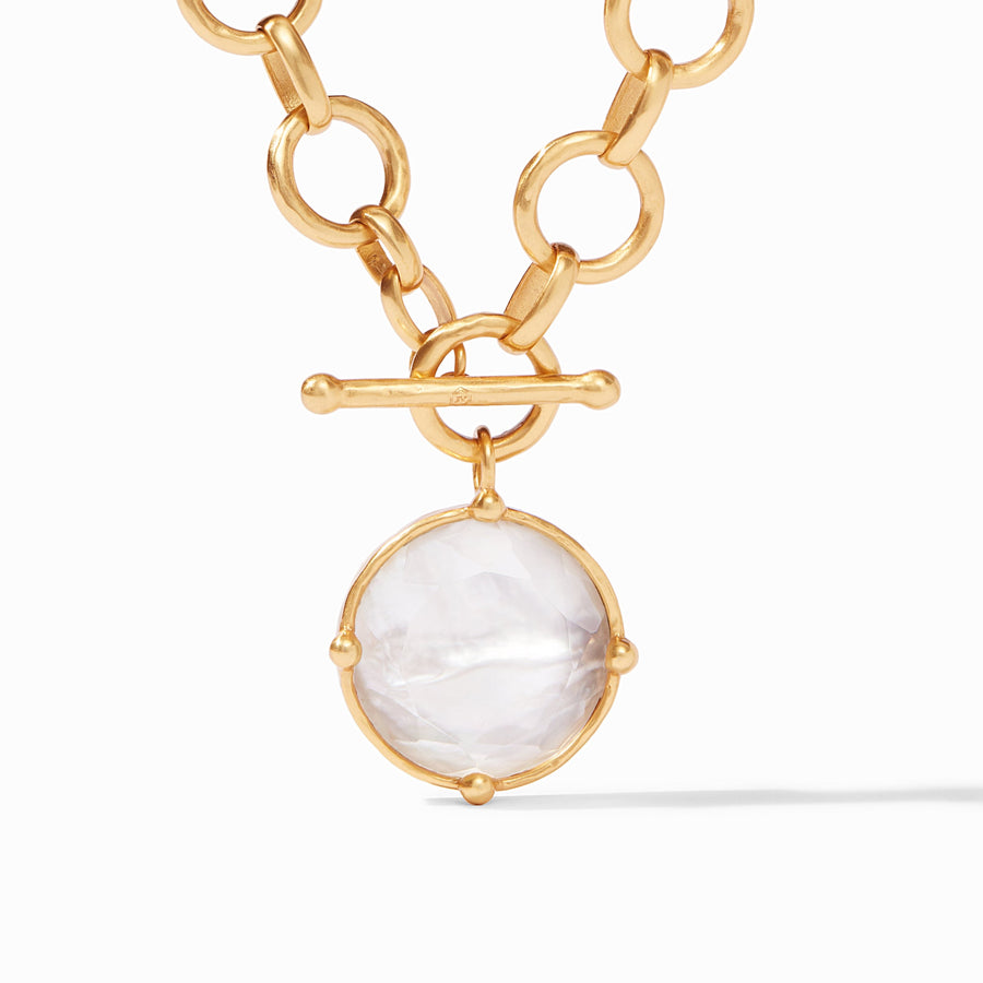 HONEYBEE GOLD CLEAR IRIDESCENT STATEMENT NECKLACE
