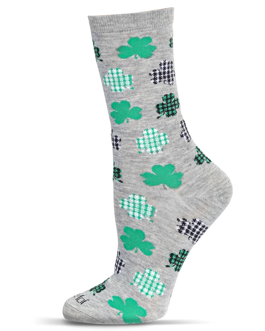 BUFFALO PLAID SHAMROCKS BAMBOO CREW SOCKS