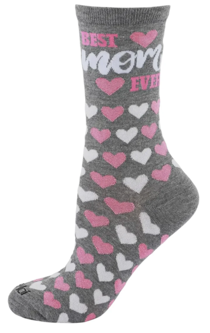 BEST MOM EVER BAMBOO CREW SOCKS