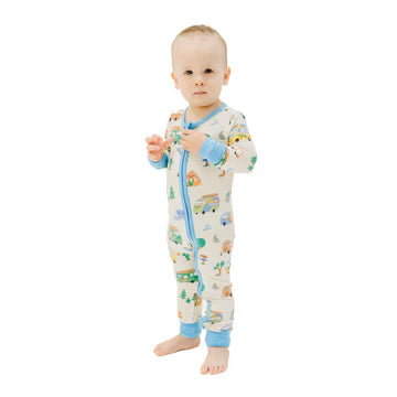 FRIENDLY CAMPERS 2 WAY ZIPPER ROMPER