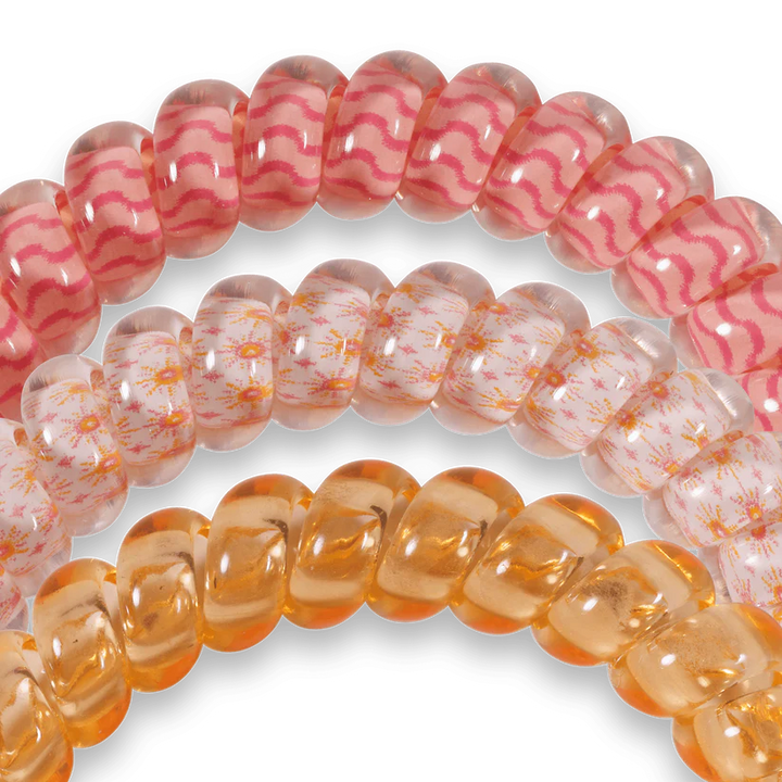 Sunny Days Ahead Small Spiral Hair Ties