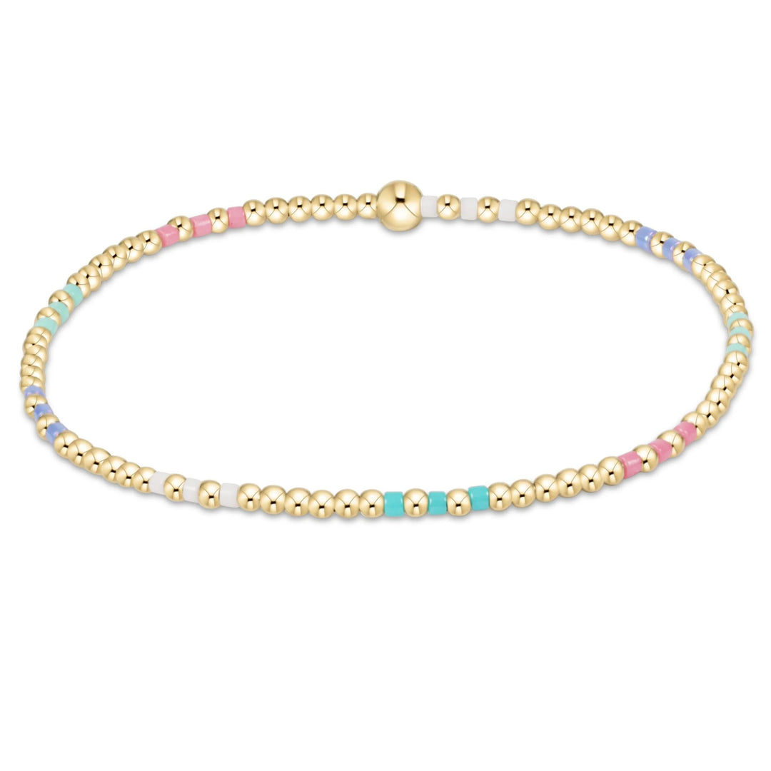 HOT MESS HOPE JOY PATTERN 2MM BEAD BRACELET