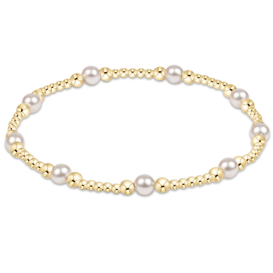 PEARL PURPOSE PATTERN 4MM BEAD BRACELET