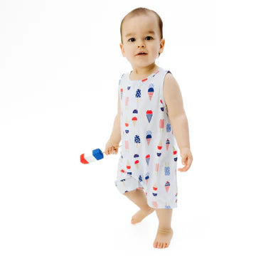 AMERICANA ICE CREAM SLEEVELESS SHORTIE ROMPER

