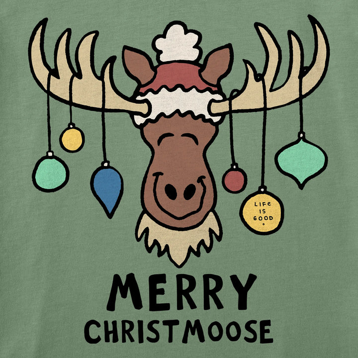 MERRY CHRISTMOOSE VINTAGE ORNAMENTS L/S TODDLER TEE