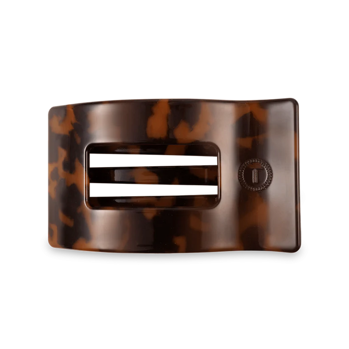 MEDIUM TORTOISE FLAT RECTANGLE HAIR CLIP
