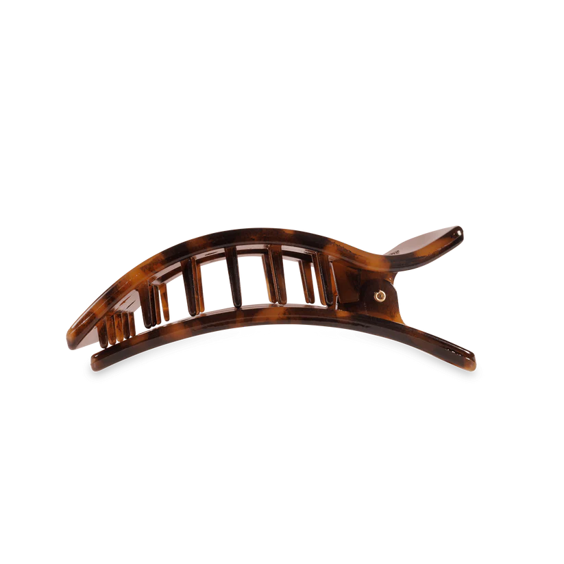 MEDIUM TORTOISE FLAT RECTANGLE HAIR CLIP
