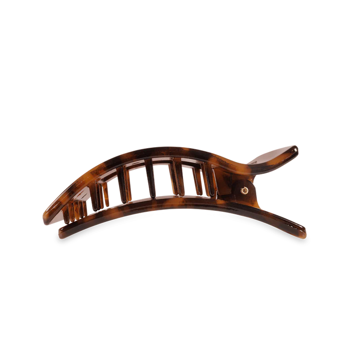 MEDIUM TORTOISE FLAT RECTANGLE HAIR CLIP