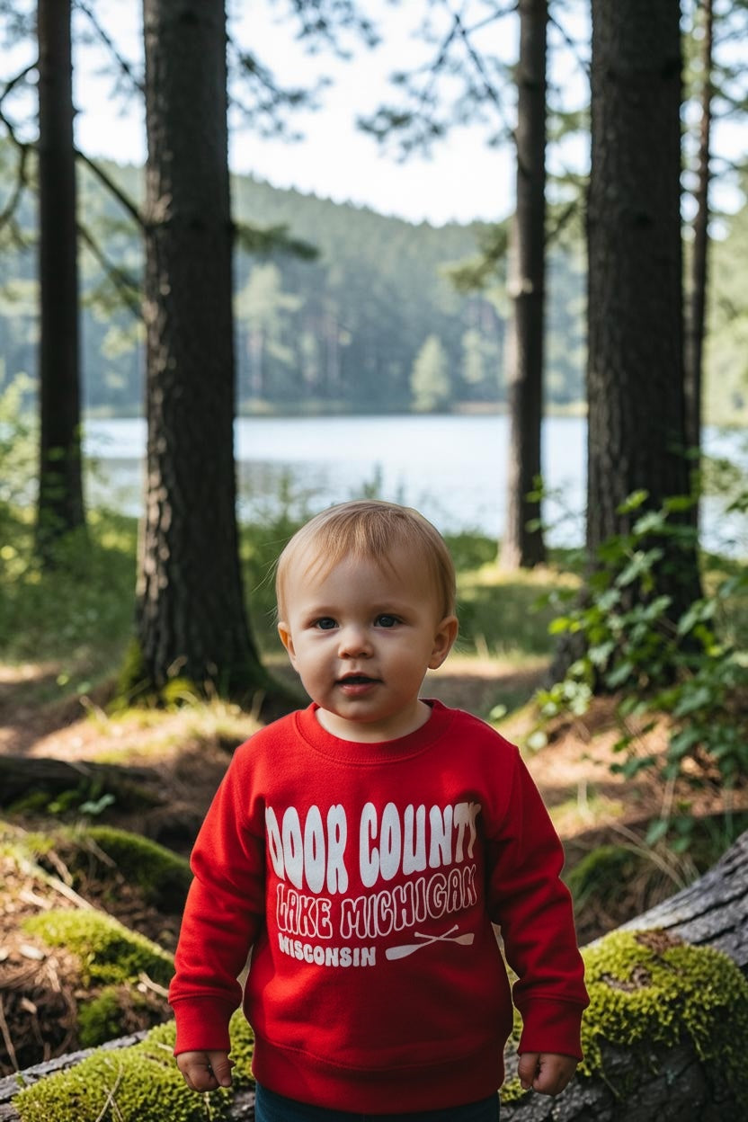 TODDLER RED DOOR COUNTY LAKE MICHIGAN SWEATSHIRT