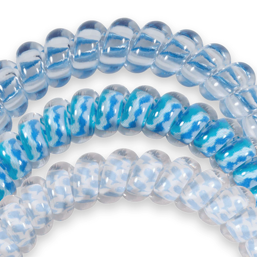 SUMMER SKY SMALL SPIRAL HAIR TIES