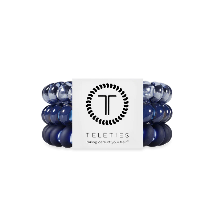 NIGHTFALL NAVY SMALL SPIRAL HAIR TIES