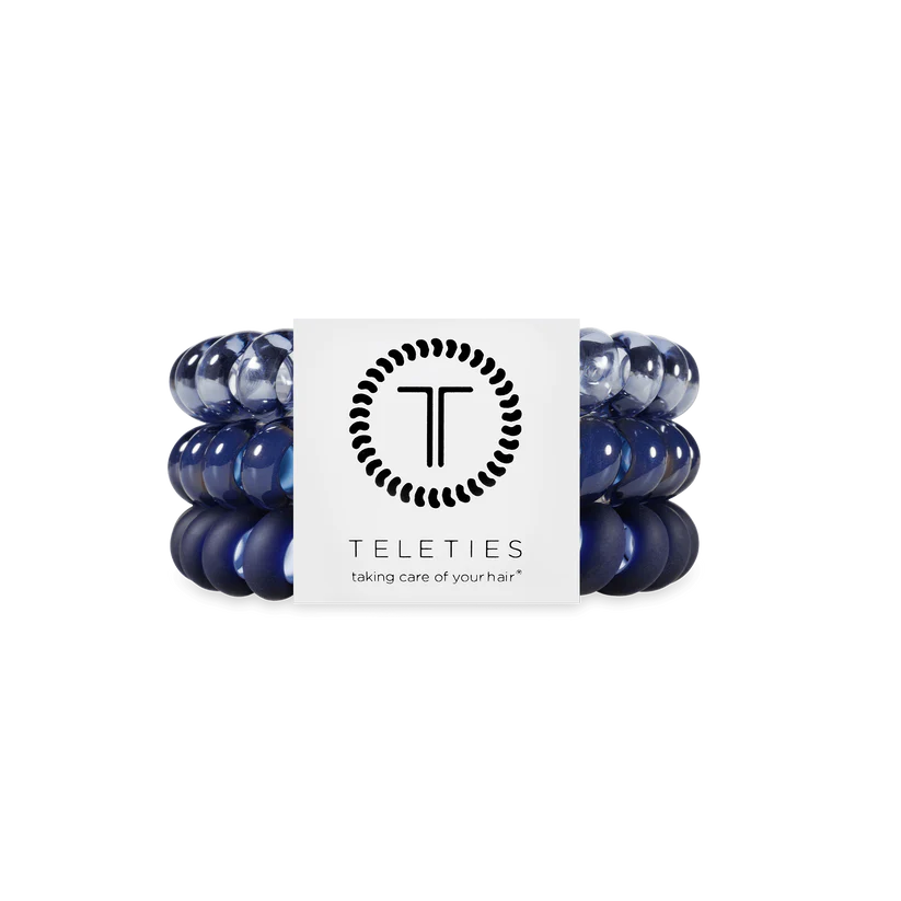 NIGHTFALL NAVY SMALL SPIRAL HAIR TIES
