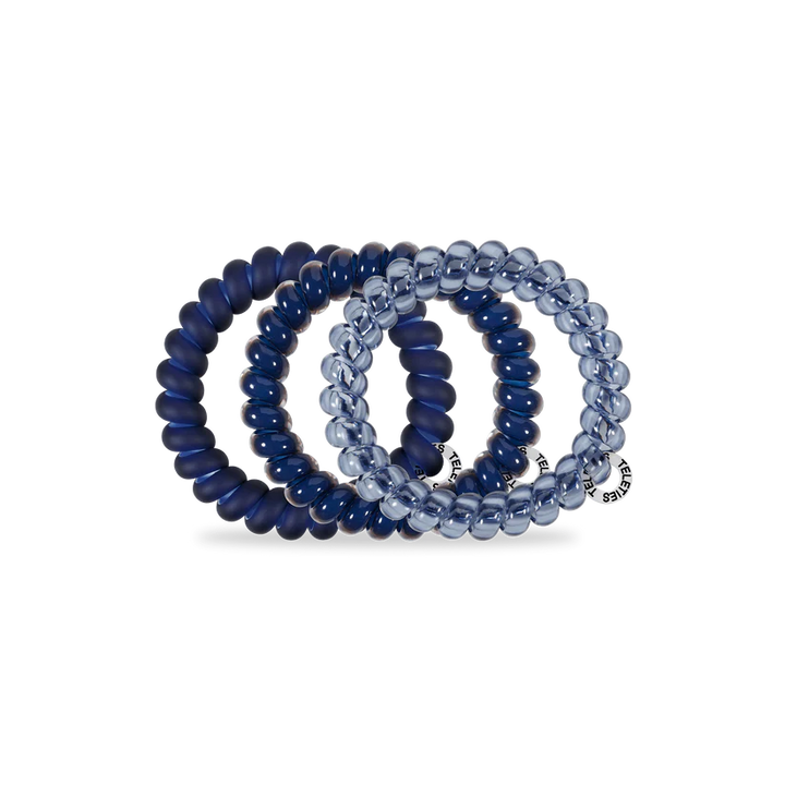 NIGHTFALL NAVY SMALL SPIRAL HAIR TIES