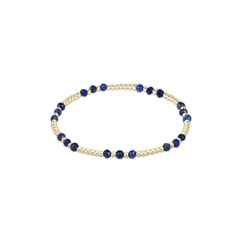 LAPIS GOLD JOY PATTERN 3MM BEAD BRACELET

